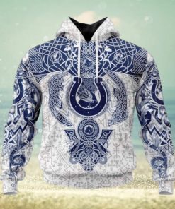 NFL Indianapolis Colts Norse Viking Symbols 3D Hoodie