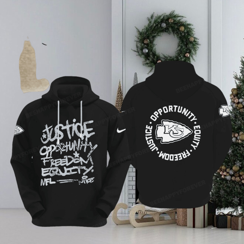 NFL Kansas City Chiefs Justice Opportunity Equity Freedom Hoodie NFL Kansas City Chiefs Justice Opportunity Equity Freedom Hoodie