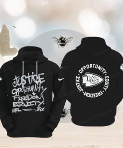 NFL Kansas City Chiefs Justice Opportunity Equity Freedom Hoodie