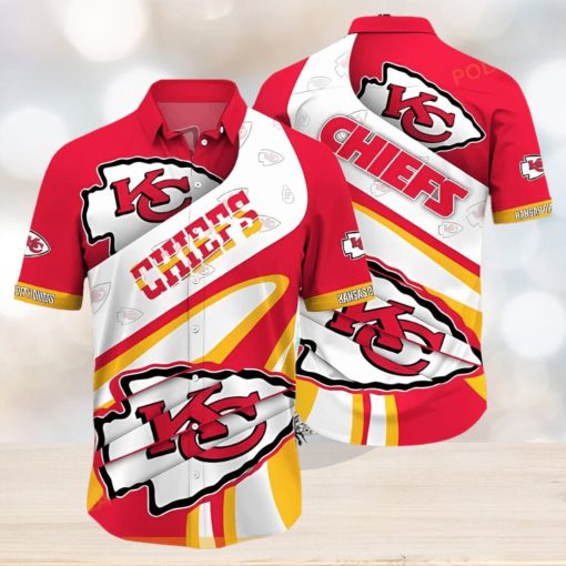 NFL Kansas City Chiefs Logo Hawaiian Shirt, Gift For Football NFL Fans