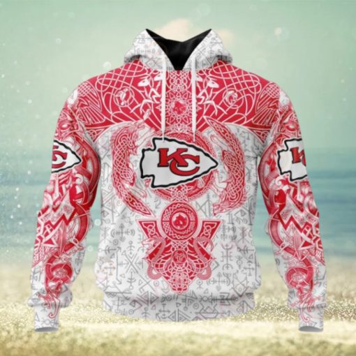 NFL Kansas City Chiefs Norse Viking Symbols 3D Hoodie