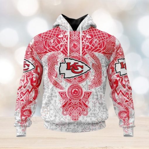 NFL Kansas City Chiefs Norse Viking Symbols 3D Hoodie