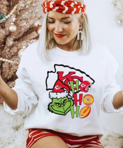 NFL Kansas City Chiefs football Grinch ho ho ho helmet logo shirt