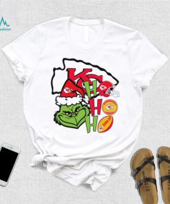 NFL Kansas City Chiefs football Grinch ho ho ho helmet logo shirt