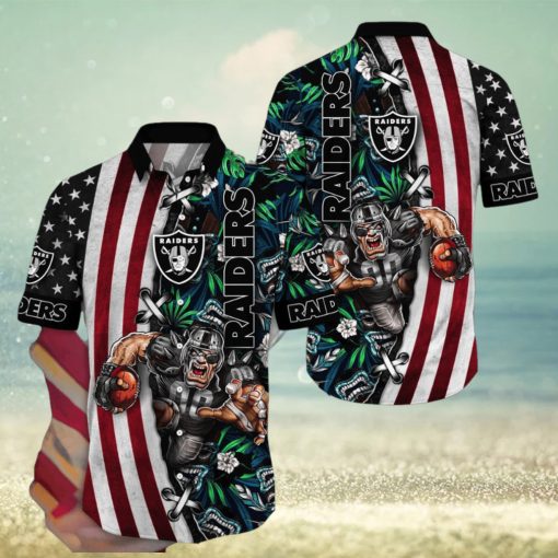 NFL Las Vegas Raiders Hawaii Shirt Mascot Aloha Summer Shirt