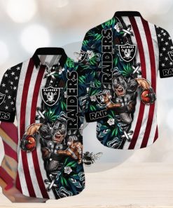 NFL Las Vegas Raiders Hawaii Shirt Mascot Aloha Summer Shirt