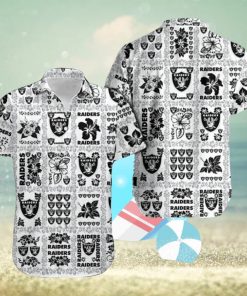 NFL Las Vegas Raiders Hawaiian Shirt Hibiscus Pattern Beach Gift For Him