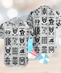 NFL Las Vegas Raiders Hawaiian Shirt Hibiscus Pattern Beach Gift For Him