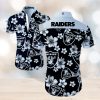 Las Vegas Raiders Surfboard Parttern Mickey Mouse Flower Hawaiian Shirt