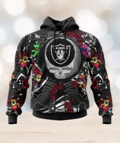 NFL Las Vegas Raiders Mix Grateful Dead, Personalized Name & Number Specialized Concepts Kits 3D Hoodie