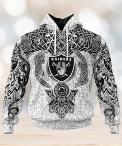 NFL Las Vegas Raiders Norse Viking Symbols 3D Hoodie