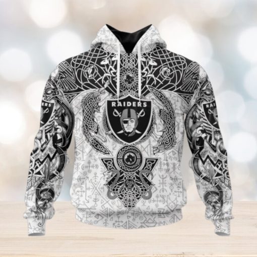 NFL Las Vegas Raiders Norse Viking Symbols 3D Hoodie