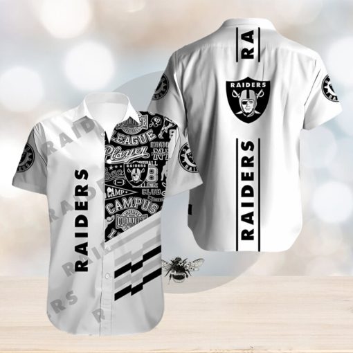 NFL Las Vegas Raiders White Hawaiian Shirt
