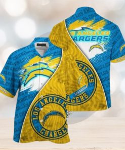 NFL Los Angeles Chargers Blue Gold Hawaiian Shirt