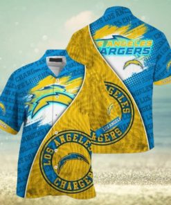 NFL Los Angeles Chargers Blue Gold Hawaiian Shirt