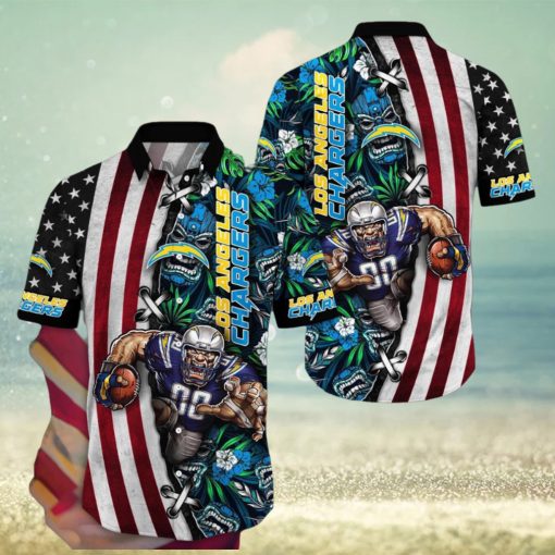 NFL Los Angeles Chargers Hawaii Shirt Mascot Aloha Summer Shirt