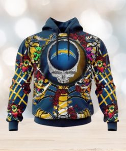 NFL Los Angeles Chargers Mix Grateful Dead, Personalized Name & Number Specialized Concepts Kits 3D Hoodie