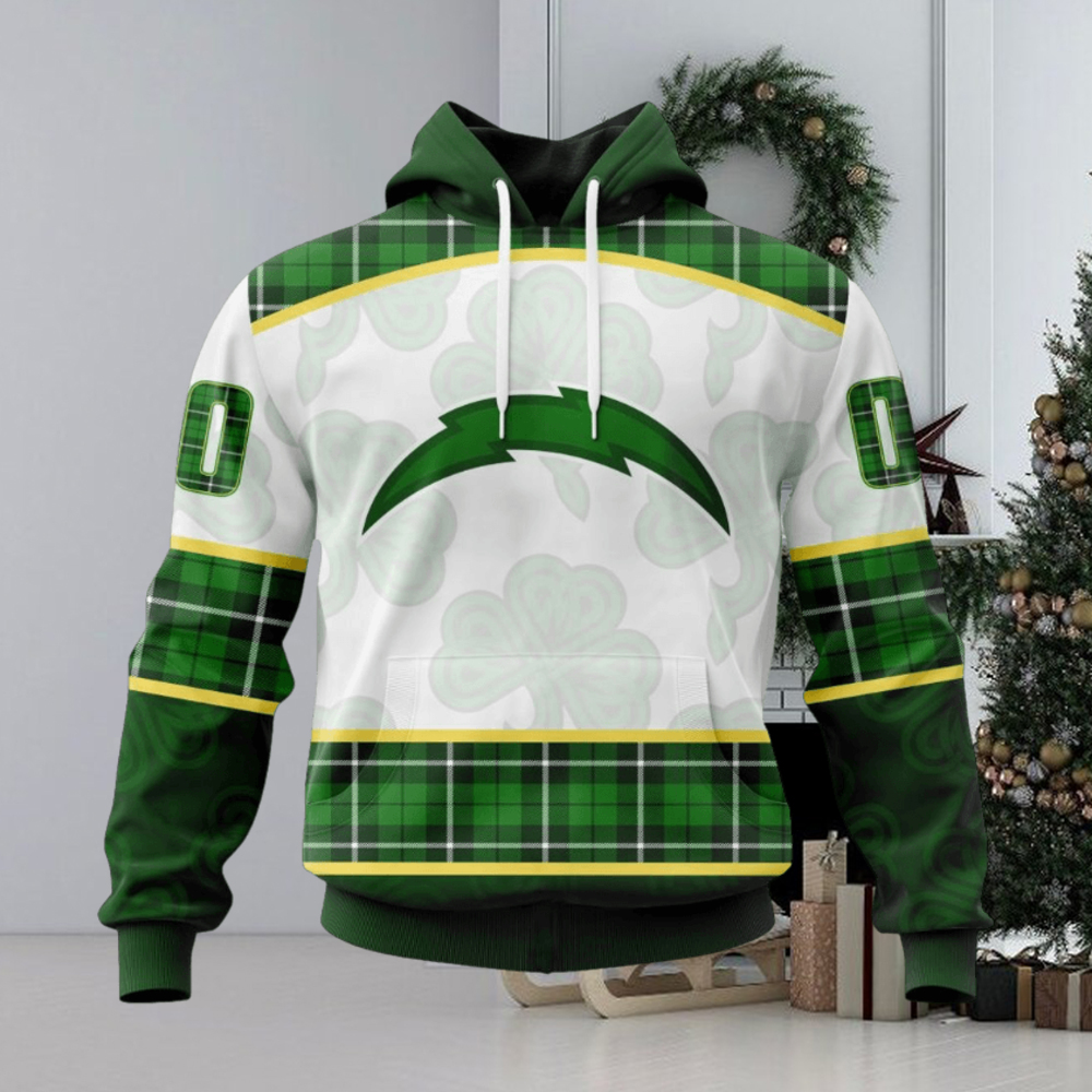 NFL Los Angeles Chargers Special Design For St. Patrick Day Hoodie NFL Los Angeles Chargers Special Design For St. Patrick Day Hoodie