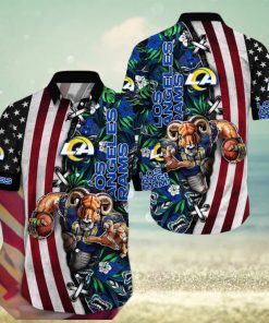 NFL Los Angeles Rams Hawaii Shirt Mascot Aloha Summer Shirt