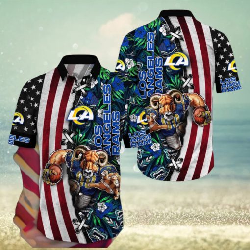 NFL Los Angeles Rams Hawaii Shirt Mascot Aloha Summer Shirt