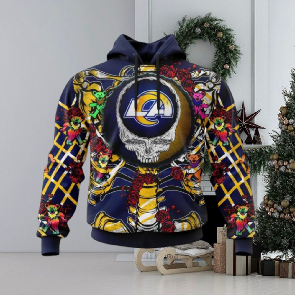 NFL Los Angeles Rams Mix Grateful Dead, Personalized Name & Number Specialized Concepts Kits 3D Hoodie NFL Los Angeles Rams Mix Grateful Dead, Personalized Name & Number Specialized Concepts Kits 3D Hoodie