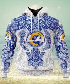 NFL Los Angeles Rams Norse Viking Symbols 3D Hoodie