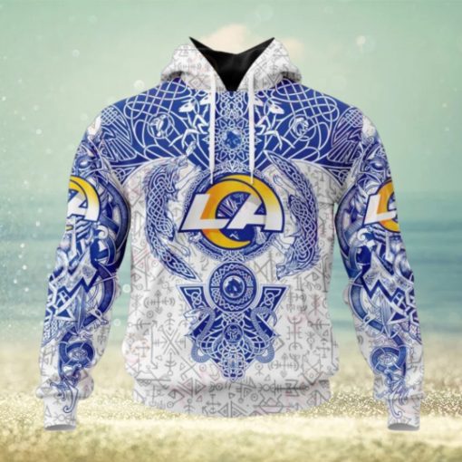 NFL Los Angeles Rams Norse Viking Symbols 3D Hoodie