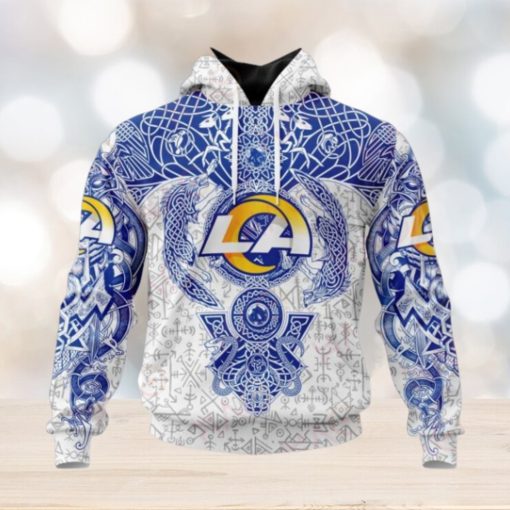 NFL Los Angeles Rams Norse Viking Symbols 3D Hoodie