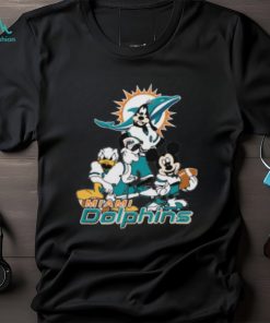 NFL Miami Dolphins Mickey Mouse Donald Duck Goofy Football Shirt T Shirt