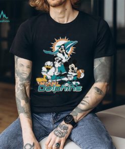 NFL Miami Dolphins Mickey Mouse Donald Duck Goofy Football Shirt T Shirt
