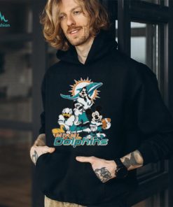 NFL Miami Dolphins Mickey Mouse Donald Duck Goofy Football Shirt T Shirt