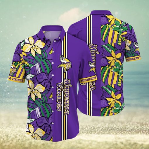 NFL Minnesota Vikings Hawaii Shirt Flower Chic Aloha Fashion