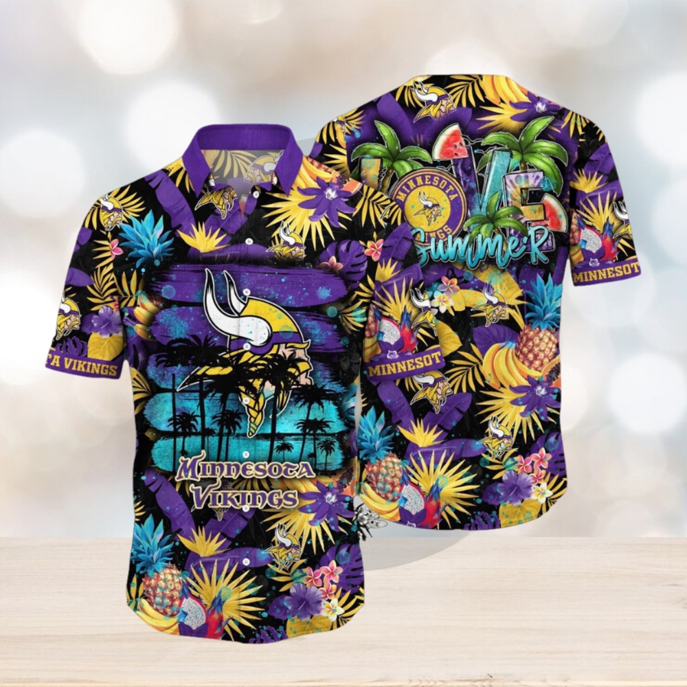 NFL Minnesota Vikings Hawaii Shirt Flower Relaxed Island Wear NFL Minnesota Vikings Hawaii Shirt Flower Relaxed Island Wear