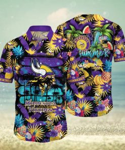 NFL Minnesota Vikings Hawaii Shirt Flower Relaxed Island Wear