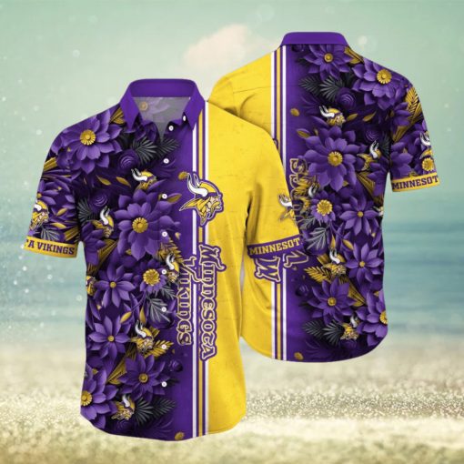 NFL Minnesota Vikings Hawaii Shirt Flower Tropical Vibes In Shirts