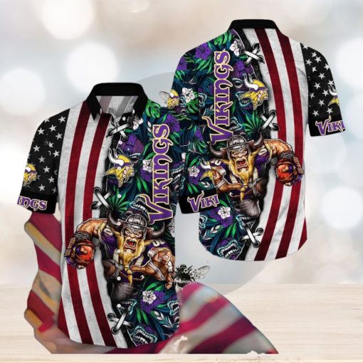 NFL Minnesota Vikings Hawaii Shirt Mascot Aloha Summer Shirt