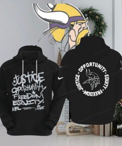 NFL Minnesota Vikings Justice Opportunity Equity Freedom Hoodie