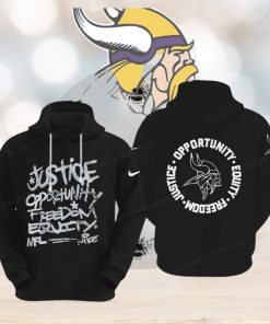 NFL Minnesota Vikings Justice Opportunity Equity Freedom Hoodie