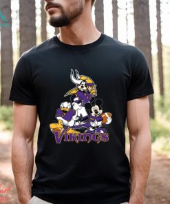 NFL Minnesota Vikings Mickey Mouse Donald Duck Goofy Football T Shirt