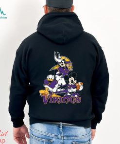 NFL Minnesota Vikings Mickey Mouse Donald Duck Goofy Football T Shirt