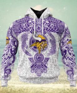 NFL Minnesota Vikings Norse Viking Symbols 3D Hoodie