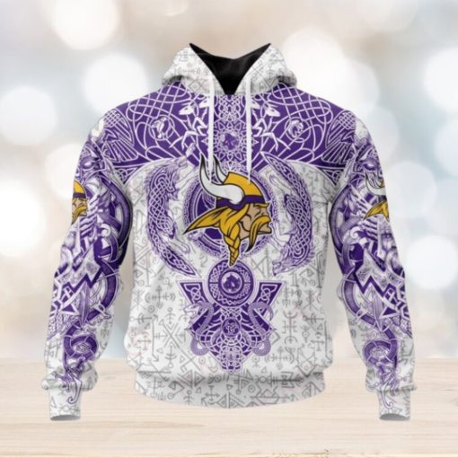 NFL Minnesota Vikings Norse Viking Symbols 3D Hoodie