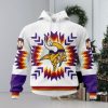 NFL Minnesota Vikings Mix Grateful Dead, Personalized Name & Number Specialized Concepts Kits 3D Hoodie