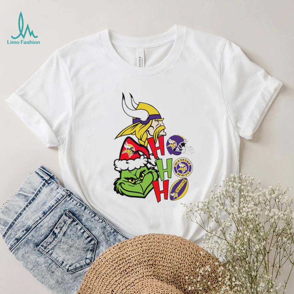 NFL Minnesota Vikings football Grinch ho ho ho helmet logo shirt NFL Minnesota Vikings football Grinch ho ho ho helmet logo shirt