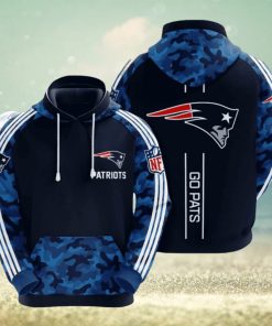 NFL New England Patriots Blue Camo Pullover Hoodie