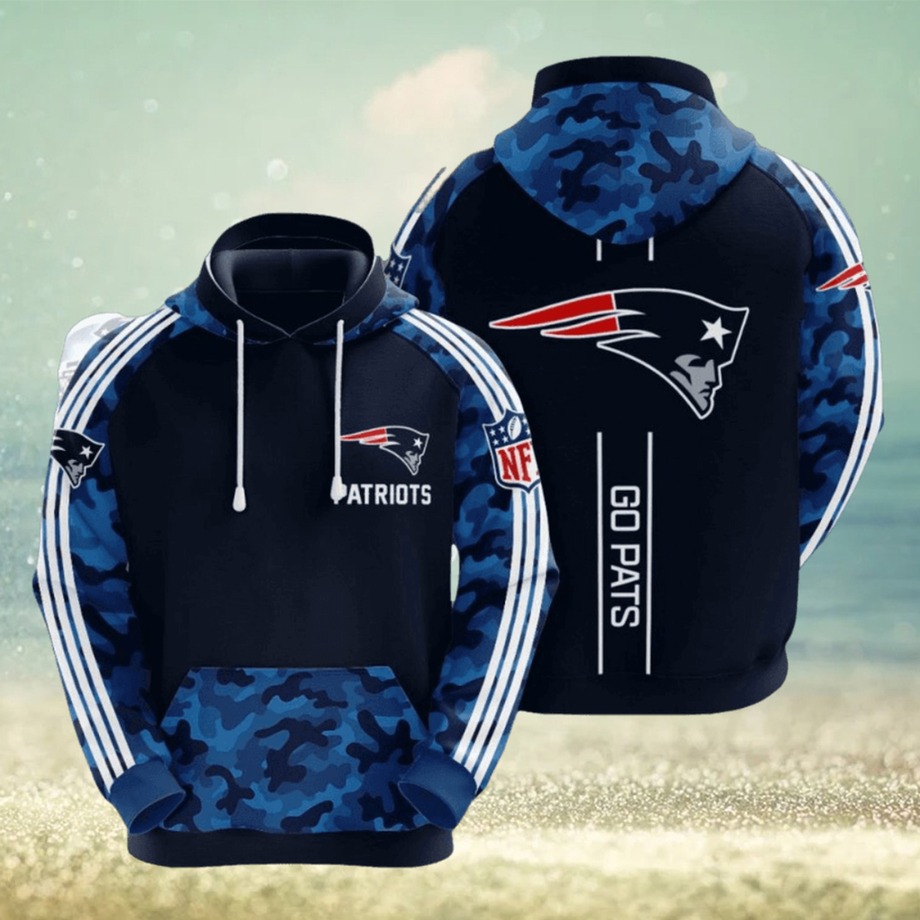 NFL New England Patriots Blue Camo Pullover Hoodie NFL New England Patriots Blue Camo Pullover Hoodie