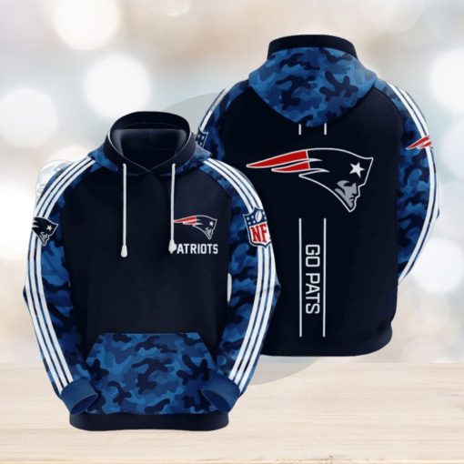 NFL New England Patriots Blue Camo Pullover Hoodie