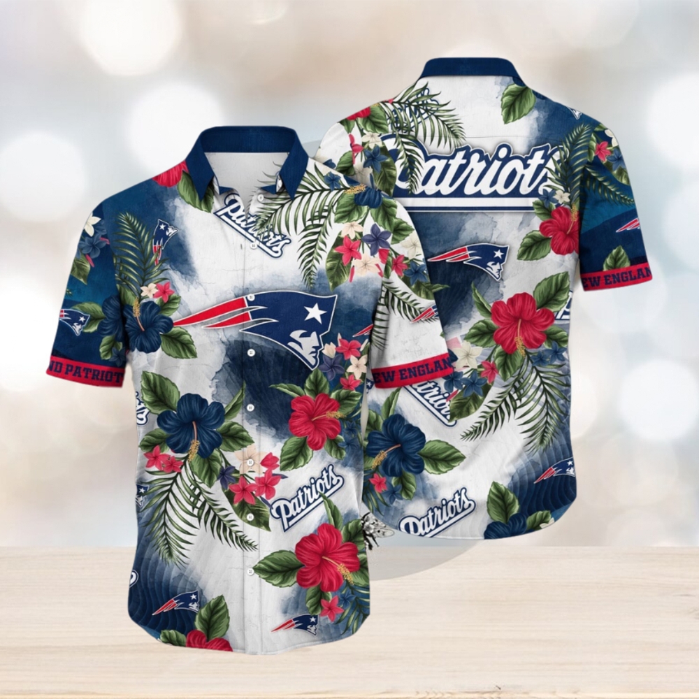 NFL New England Patriots Hawaii Shirt Flower Trendy Floral Tops NFL New England Patriots Hawaii Shirt Flower Trendy Floral Tops