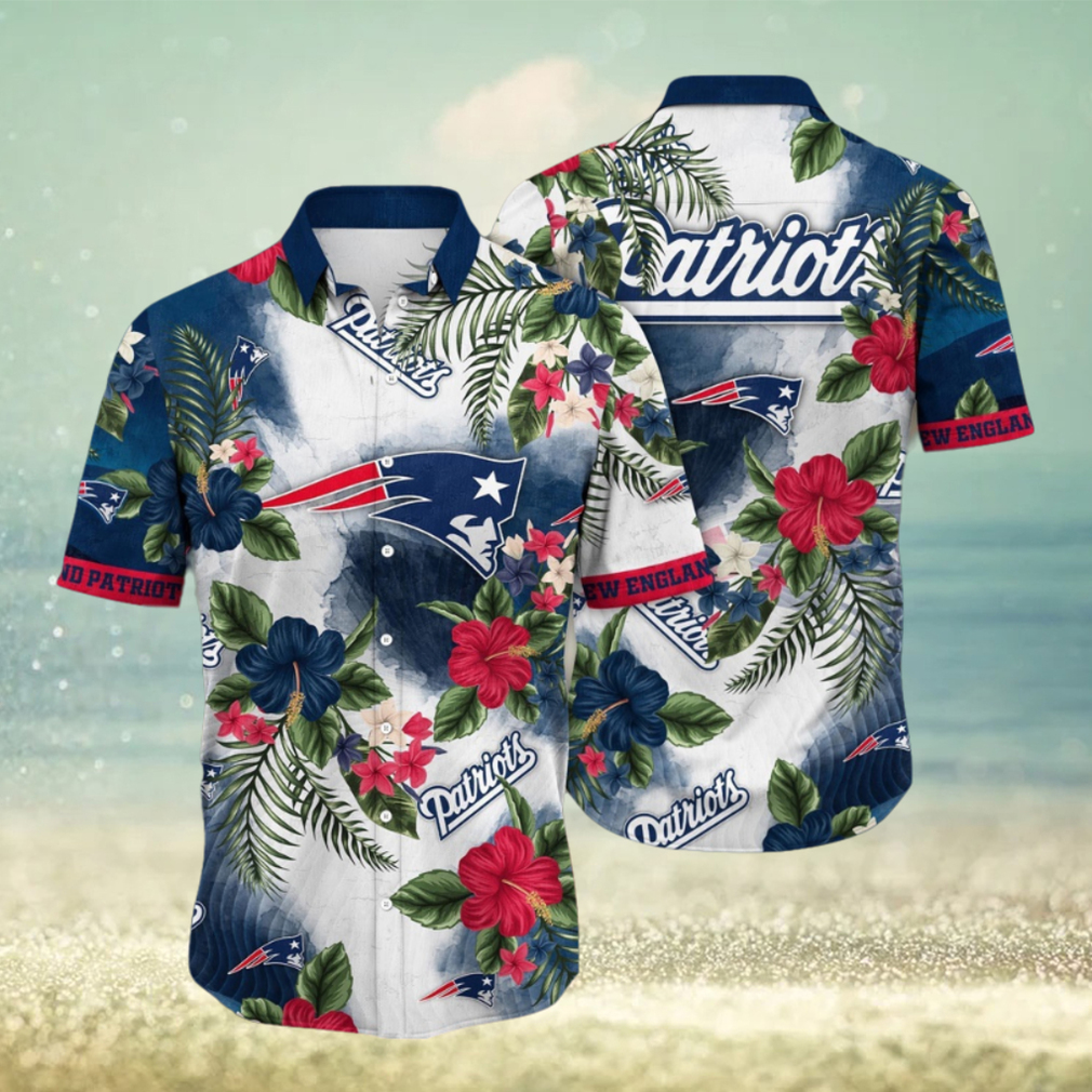 NFL New England Patriots Hawaii Shirt Flower Trendy Floral Tops NFL New England Patriots Hawaii Shirt Flower Trendy Floral Tops
