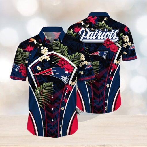 NFL New England Patriots Hawaii Shirt Flower Vibrant Beachy Shirts